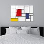 Wallity Cuadro Decorativo de Vidrio Templado Piet Mondrian 70 x 100 cm